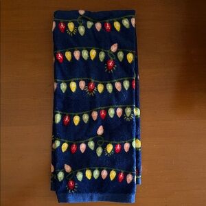 Festive String Light Pattern Towel